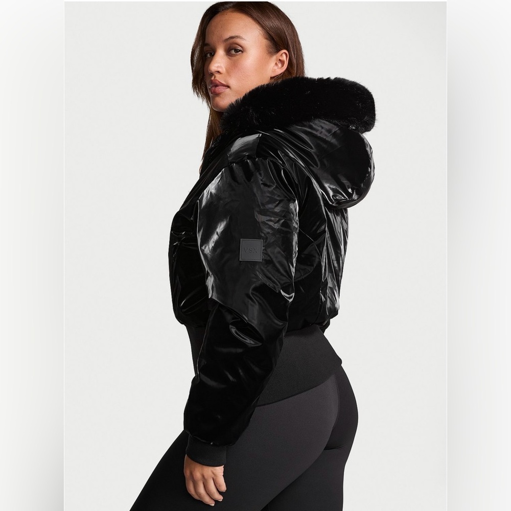 NEW, Victoria’s Secret VSX Reversible Faux Fur-Lined Jacket